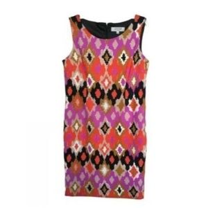 Kasper Seperates Geometric Colorful Sheath Dress Size 8
